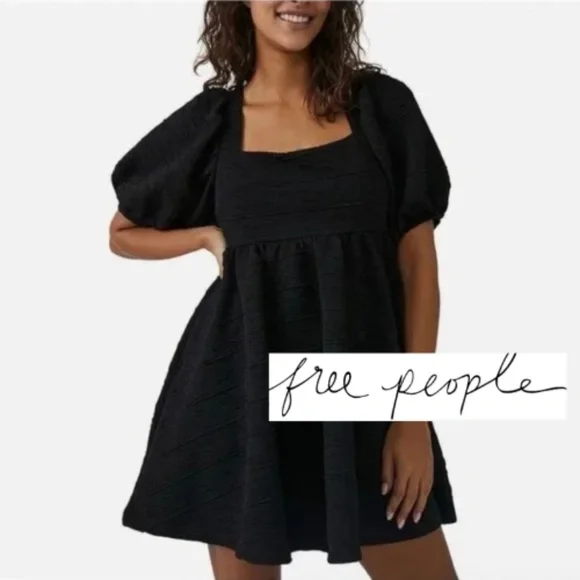 Free People Black Dress Tie-Back,XS, GL1349 - Picture 1 of 6